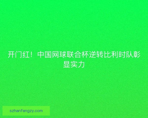 开门红！中国网球联合杯逆转比利时队彰显实力